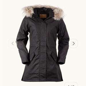 Women's Black Ski & Snow Jacket with Fur Hood